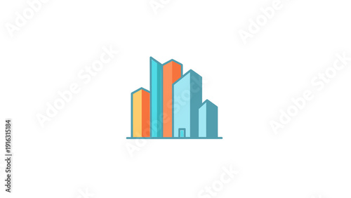 Free Download Modern Cityscape Buildings Abstract Geometric Design. - GFXLoad