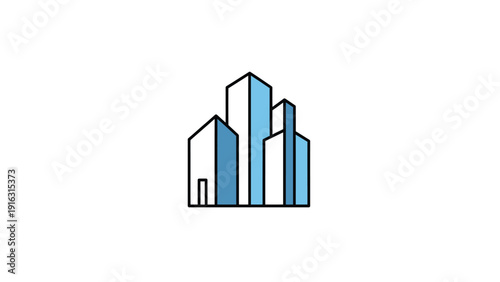 Modern Cityscape Buildings Abstract Geometric Design. Free Download Modern Cityscape Buildings Abstract Geometric Design. - GFXLoad