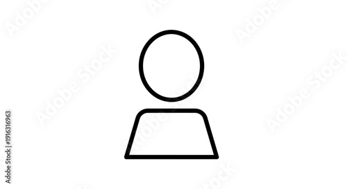 Simple Icon of a Person Silhouette.
