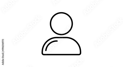 Simple Icon of a Person Silhouette.