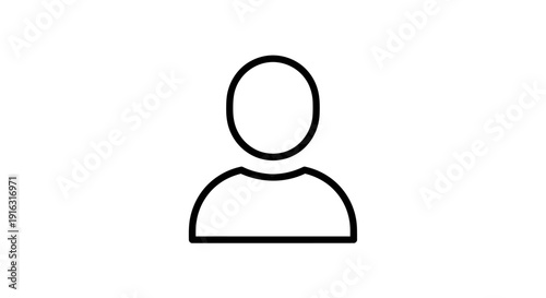 Simple Icon of a Person Silhouette.
