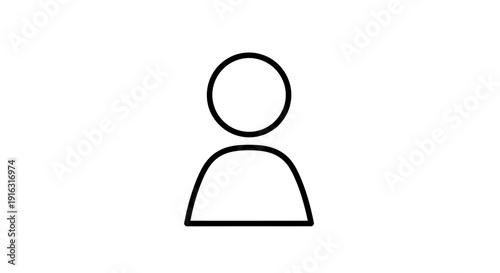 Simple Icon of a Person Silhouette.