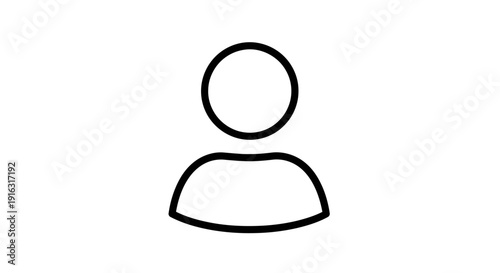 Simple Human Icon Representing User Profile.