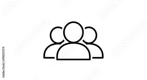 Simple Icon Representing a Group of People.