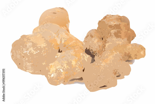 A close up illustration of several pieces of golden fluffy popcorn