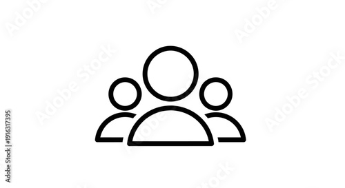 Simple Icon Representing a Group of People.