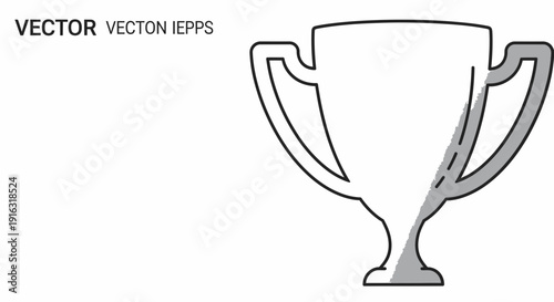 Vector Trophy Icon, Award Symbol, Victory Cup, Champion Achievement, First Place Emblem