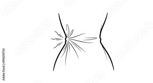 Abstract explosion of lines and shapes, symbolizing energy, impact, or burst of ideas.