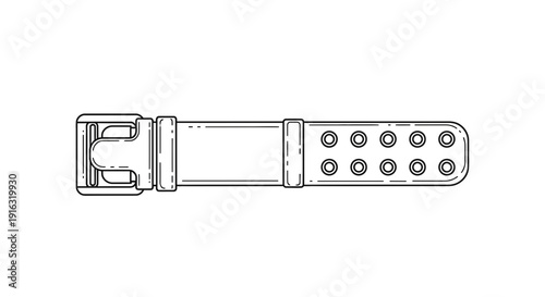 Adjustable Buckle Strap with Holes for Fastening and Securing