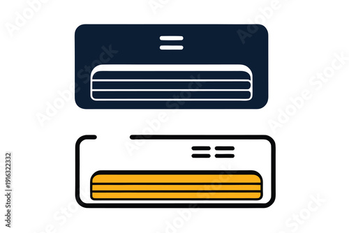 Split air conditioning units' silhouette 