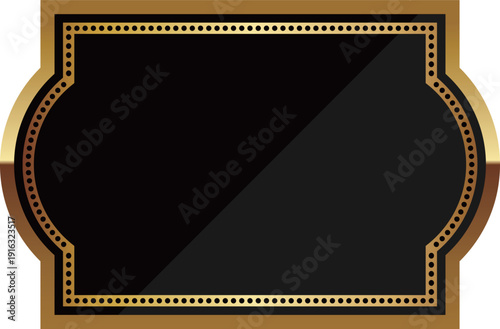 高級感のあるアールデコ風フレーム　ブラック＆ゴールド