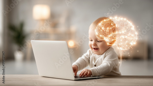 Tech-Savvy Tot: A young chi...