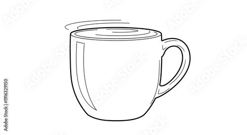 Hot Beverage Steam Rising from a Mug, Cozy Morning or Break Time Concept