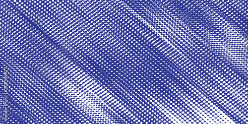 Dots halftone white and blue color pattern gradient grunge texture background. Dots pop art comics sport style vector dots halftone blue and white abstarct background vector illustration