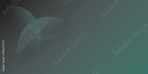 The image features a rectangular digital graphic with a dark, teal-to-black gradient background. It showcases two abstract.