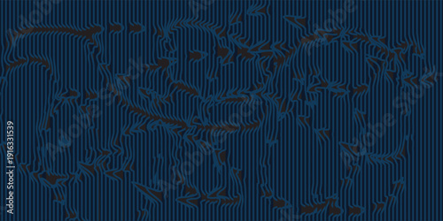 Blue abstract background design. Modern wavy line pattern (guilloche curves) in monochrome colors.