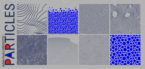 Dynamic particles. Dotted background. Matrix of chaotic ovals. Spider web torn. Polka dots pattern. Cover design template. Illustration for brochure, poster, flyer or banner.