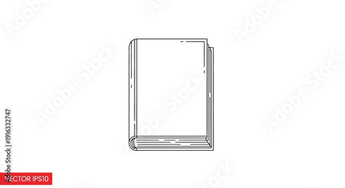 Blank Book Cover, Open Book, Closed Book, Hardcover Book, Vector Illustration