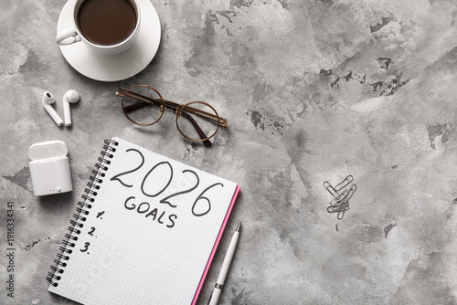 Notebook with text 2026 GOA...