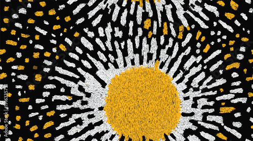 Abstract pattern of radiating sunburst lines pointing in random directions.