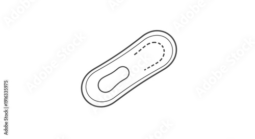 Sanitary Pad Icon Vector Line Art Illustration