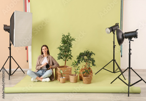Young female photographer s...