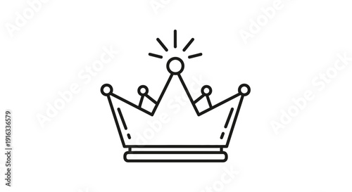 Royal Crown Icon, Symbol of Royalty, Power, Success, and Leadership