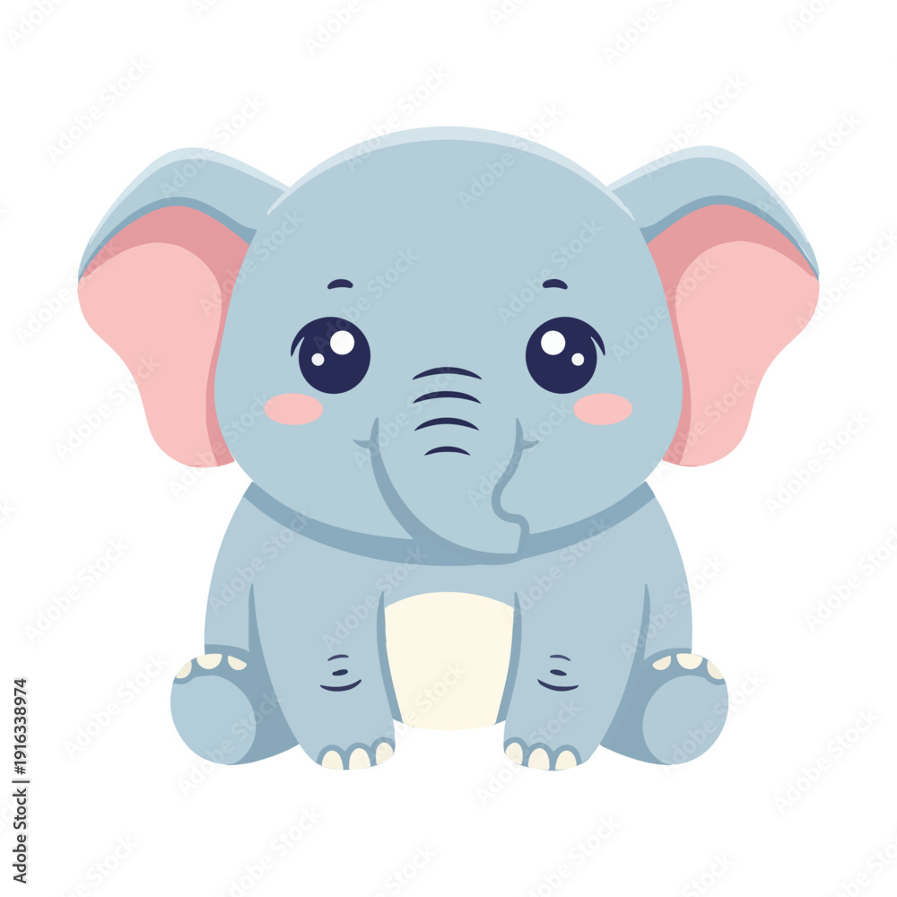 Fototapeta premium Cute Baby Elephant design Illustration