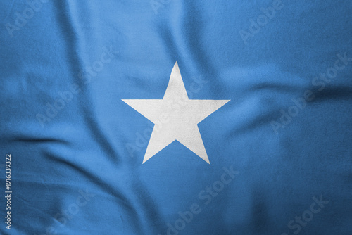 Bild auf Leinwand National flag of Somalia featuring a light blue field with a single white five-pointed star centered in the middle, representing the Somali people and national unity in the Horn of Africa