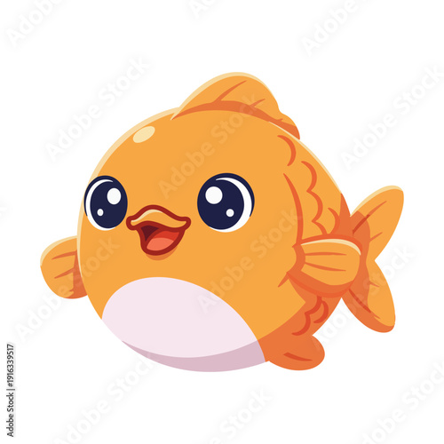 Cute Cartoon Goldfish Illustration