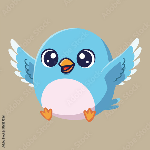 Cute Blue Bird design Illustration