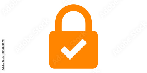 3D illustration of a secure padlock and key icon featuring a metallic design for web security and internet login protection