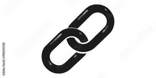 A strong silver metal paper clip isolated on white and black backgrounds represents a secure steel link and carabiner-style connection symbol for strength and safety equipment