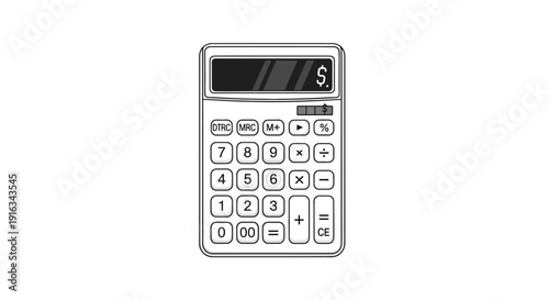 Calculator with Dollar Sign on Display - Financial Calculation and Business Concept
