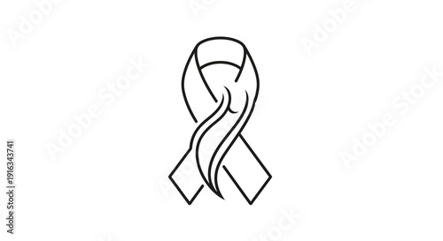 Awareness Ribbon Symbol, Cancer Support, Hope, Solidarity, Medical Health Care