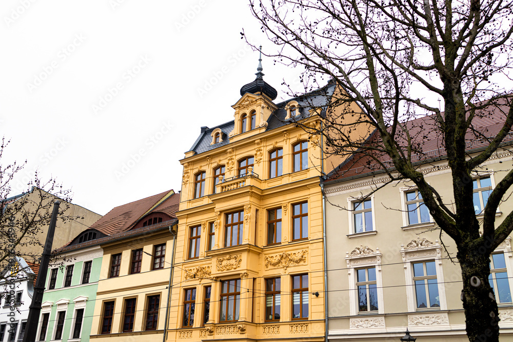 Fototapeta premium historic cottbus germany in winter