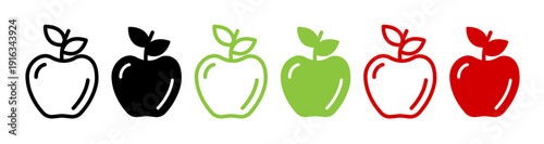 Apple icons pack. vector illustrations designs