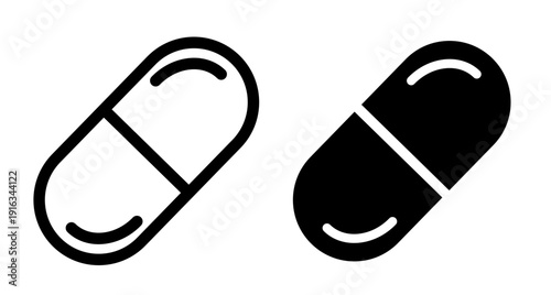 Capsule icons pack. vector illustrations designs