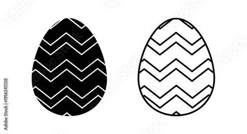 Zigzag pattern easter eggs design vector illustration Vector