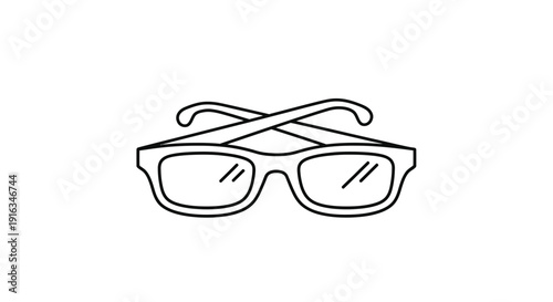 3D Glasses Icon, Cinema Entertainment, Modern Design