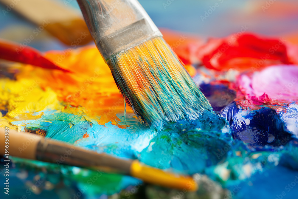 Obraz premium Engaging colorful striking thought provoking background, sensual overload, people, life, landscape, architecture, art