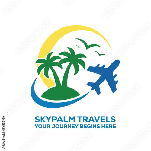 Skypalm travels vacation agency transport logo