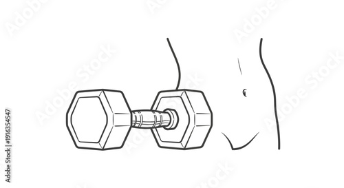 Fitness Woman Holding Dumbbell, Strength Training, Bodybuilding, Healthy Lifestyle