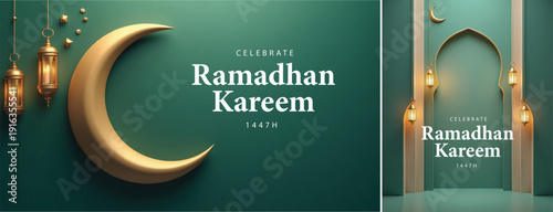 elegant islamic ramadan celebration background, Ramadhan kareem background for banner & social media template