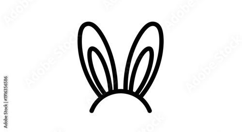 Cute bunny ears icon design illustration vector art graphic Vector