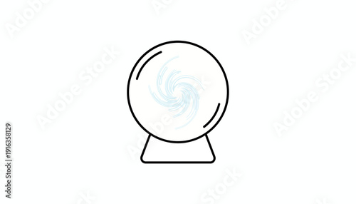 Crystal Ball with Swirling Light - Fortune Telling, Future, Magic, Prediction