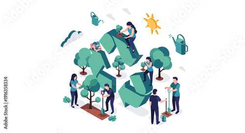 People Engaged in Environmental Conservation Activities.