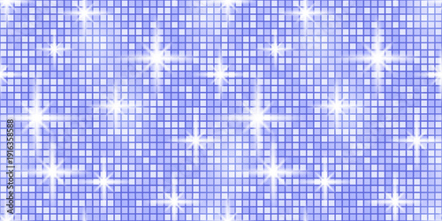 Disco glitter sequin for background violet texture and backdrop purple glam. Dance lilac tile pattern for ball party rose and seamless mosaic retro. Disco floor neon for background pool bg and pink.