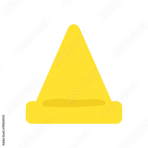 黄色のカラーコーン　イラスト