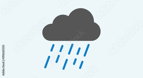 Rain Cloud Weather Forecast Icon 1.